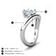 4 - Anahi 1.15 ct Aquamarine Women Curve Solitaire Ring 