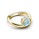 5 - Anahi 1.15 ct Aquamarine Women Curve Solitaire Ring 