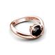 5 - Anahi 2.00 ct Black Diamond Women Curve Solitaire Ring 