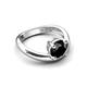 5 - Anahi 2.00 ct Black Diamond Women Curve Solitaire Ring 