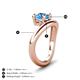 4 - Anahi 1.25 ct Blue Topaz Women Curve Solitaire Ring 
