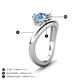 4 - Anahi 1.25 ct Blue Topaz Women Curve Solitaire Ring 