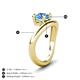 4 - Anahi 1.25 ct Blue Topaz Women Curve Solitaire Ring 