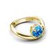 5 - Anahi 1.25 ct Blue Topaz Women Curve Solitaire Ring 