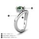 4 - Anahi 1.25 ct Created Emerald Women Curve Solitaire Ring 