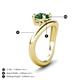 4 - Anahi 1.25 ct Created Emerald Women Curve Solitaire Ring 