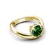 5 - Anahi 1.25 ct Created Emerald Women Curve Solitaire Ring 