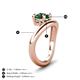 4 - Anahi 1.25 ct Created Emerald Women Curve Solitaire Ring 