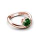 5 - Anahi 1.25 ct Created Emerald Women Curve Solitaire Ring 