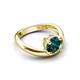 5 - Anahi 1.25 ct London Blue Topaz Women Curve Solitaire Ring 