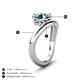 4 - Anahi 1.25 ct London Blue Topaz Women Curve Solitaire Ring 
