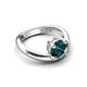 5 - Anahi 1.25 ct London Blue Topaz Women Curve Solitaire Ring 