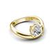 5 - Anahi 1.10 ct Moissanite Women Curve Solitaire Ring 