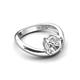 5 - Anahi 1.10 ct Moissanite Women Curve Solitaire Ring 