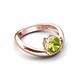 5 - Anahi 1.40 ct Peridot Women Curve Solitaire Ring 