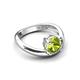 5 - Anahi 1.40 ct Peridot Women Curve Solitaire Ring 