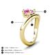 4 - Anahi 1.85 ct Created Pink Sapphire Women Curve Solitaire Ring 