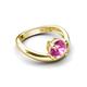 5 - Anahi 1.85 ct Created Pink Sapphire Women Curve Solitaire Ring 