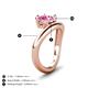 4 - Anahi 1.85 ct Created Pink Sapphire Women Curve Solitaire Ring 