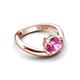 5 - Anahi 1.85 ct Created Pink Sapphire Women Curve Solitaire Ring 