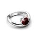 5 - Anahi 1.35 ct Red Garnet Women Curve Solitaire Ring 