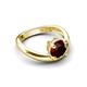 5 - Anahi 1.35 ct Red Garnet Women Curve Solitaire Ring 