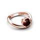 5 - Anahi 1.35 ct Red Garnet Women Curve Solitaire Ring 