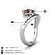 4 - Anahi 1.35 ct Red Garnet Women Curve Solitaire Ring 