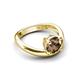 5 - Anahi 1.19 ct Smoky Quartz Women Curve Solitaire Ring 