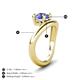 4 - Anahi 1.19 ct Tanzanite Women Curve Solitaire Ring 