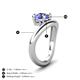 4 - Anahi 1.19 ct Tanzanite Women Curve Solitaire Ring 
