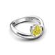 5 - Anahi 1.00 ct Yellow Diamond Women Curve Solitaire Ring 