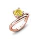 3 - Anahi 1.85 ct Created Yellow Sapphire Women Curve Solitaire Ring 