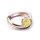 5 - Anahi 1.85 ct Created Yellow Sapphire Women Curve Solitaire Ring 