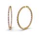 1 - Carisa 1.80 mm Pink Tourmaline and Diamond Hoop Earrings 