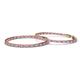 3 - Carisa 1.80 mm Pink Tourmaline and Diamond Hoop Earrings 