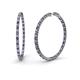 1 - Carisa 1.80 mm Iolite and Diamond Hoop Earrings 