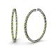 1 - Carisa 1.80 mm Peridot and Diamond Hoop Earrings 