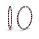 1 - Carisa 1.80 mm Red Garnet and Diamond Hoop Earrings 