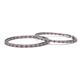 3 - Carisa 1.80 mm Rhodolite Garnet and Diamond Hoop Earrings 
