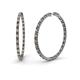 1 - Carisa 1.80 mm Smoky Quartz and Diamond Hoop Earrings 
