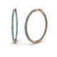 1 - Carisa 1.80 mm London Blue Topaz and Diamond Hoop Earrings 