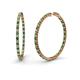 1 - Carisa 1.80 mm Green Garnet and Lab Grown Diamond Hoop Earrings 