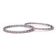 3 - Carisa 1.80 mm Pink Tourmaline and Lab Grown Diamond Hoop Earrings 