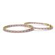 3 - Carisa 1.80 mm Pink Tourmaline and Lab Grown Diamond Hoop Earrings 
