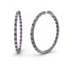 1 - Carisa 1.80 mm Amethyst and Lab Grown Diamond Hoop Earrings 