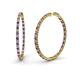 1 - Carisa 1.80 mm Amethyst and Lab Grown Diamond Hoop Earrings 