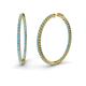 1 - Carisa 1.80 mm Blue Topaz and Lab Grown Diamond Hoop Earrings 