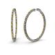 1 - Carisa 1.80 mm Citrine and Lab Grown Diamond Hoop Earrings 