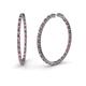 1 - Carisa 1.80 mm Rhodolite Garnet and Lab Grown Diamond Hoop Earrings 